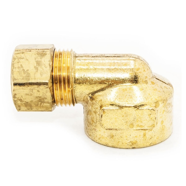 Thrifco Plumbing No. 70 1/4 Inch x 1/4 Inch Lead-Free Brass Compression FIP Elbow 6970004 - main